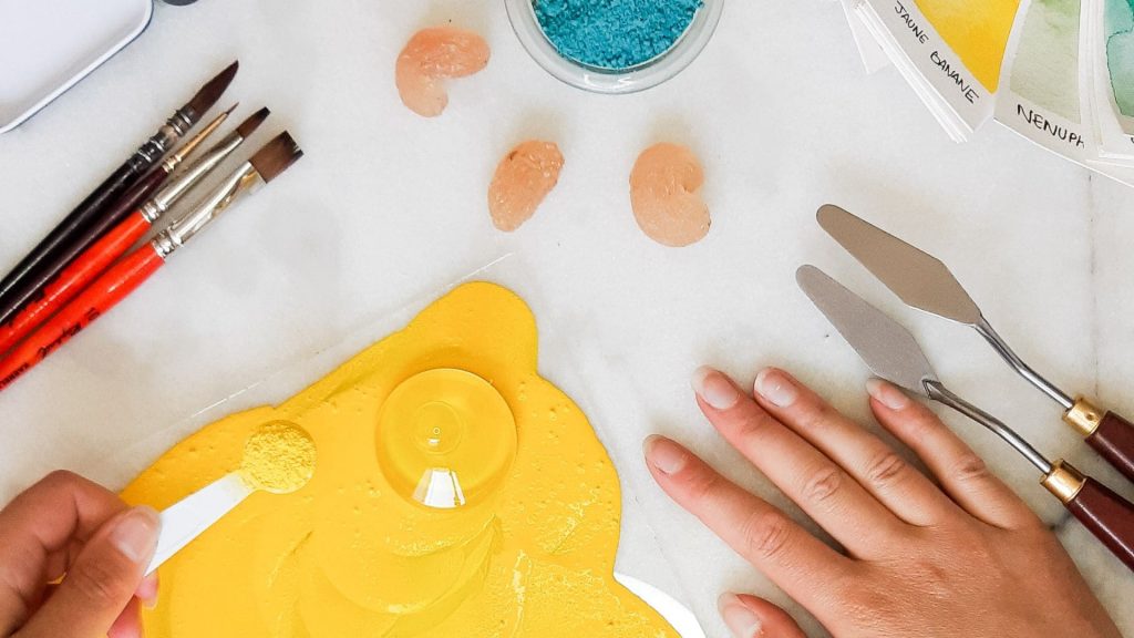 Fabrication d’aquarelle artisanale