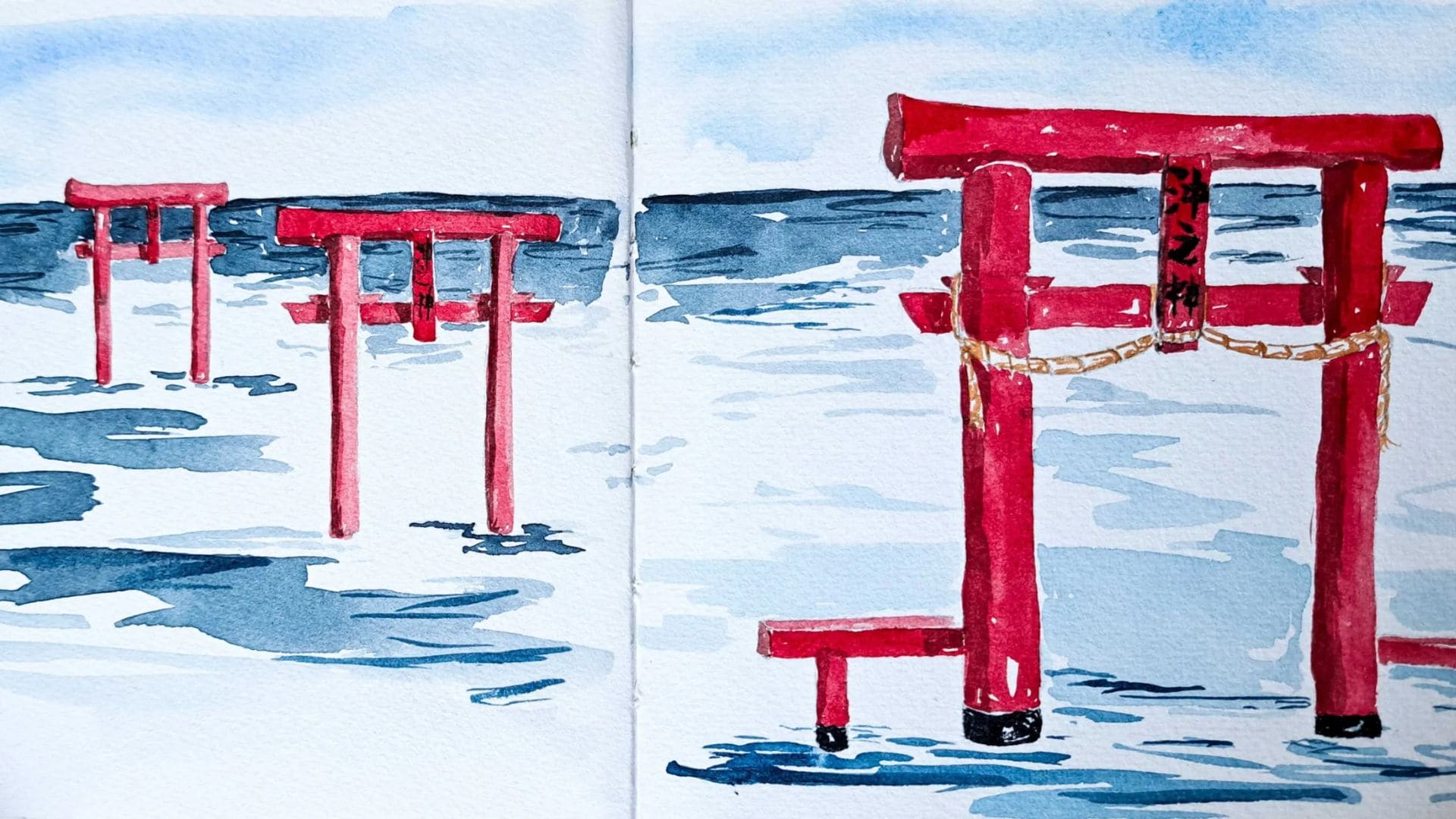 Carnet de voyage à l'aquarelle