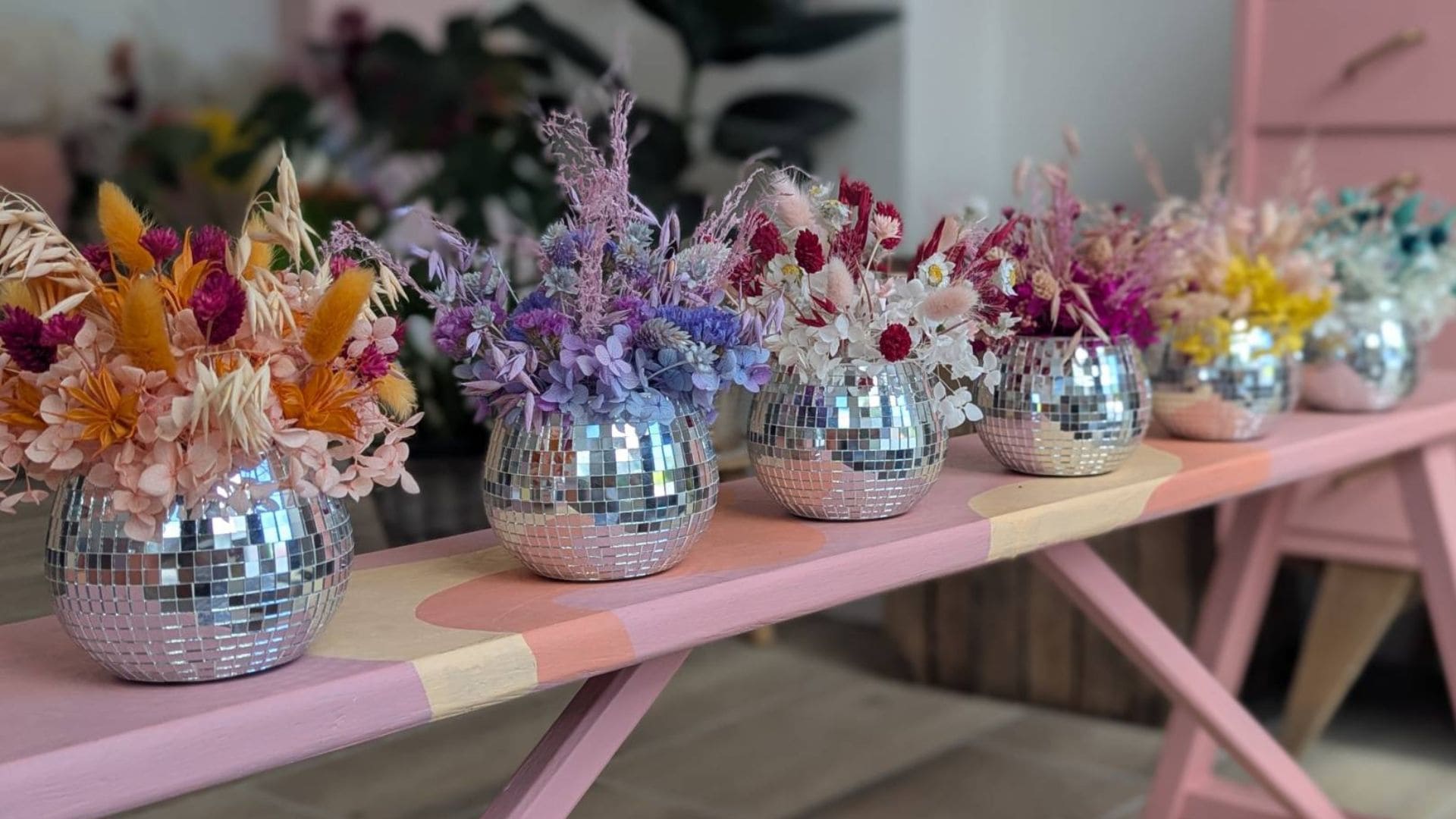 Boule disco à fleurir