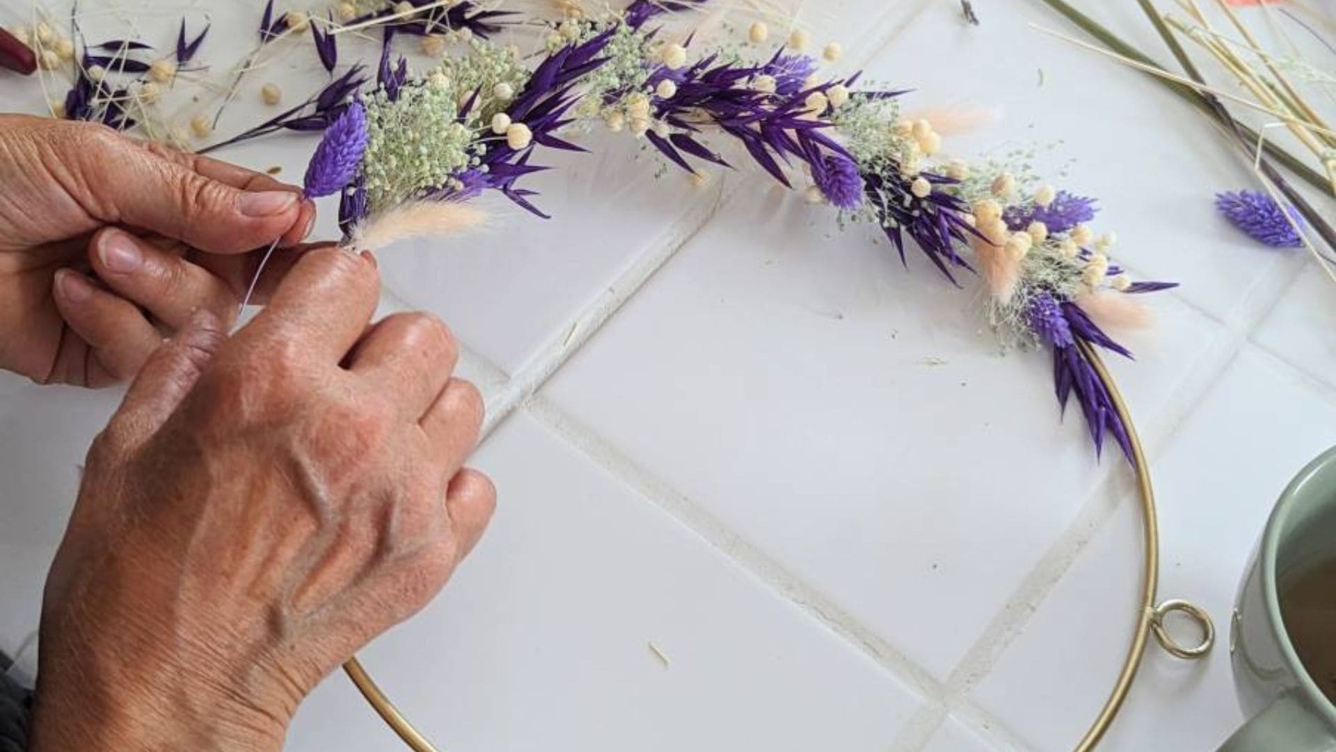 Atelier Moyenne Couronne en Fleurs Séchées à Nantes